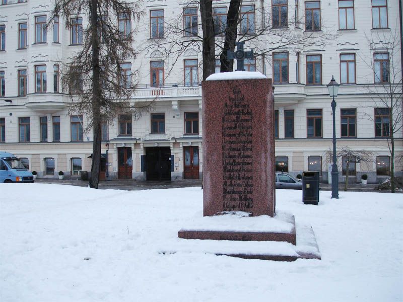 War Memorials at the Old Church in Helsinki (Vanhakirkko)