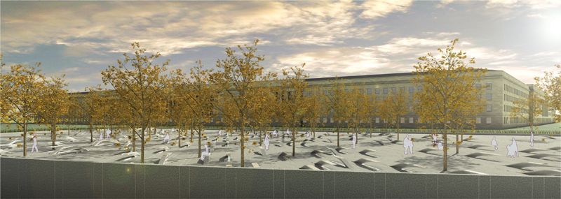 Memorials to the Victims of the 911 Terrorist Attack on the Pentagon